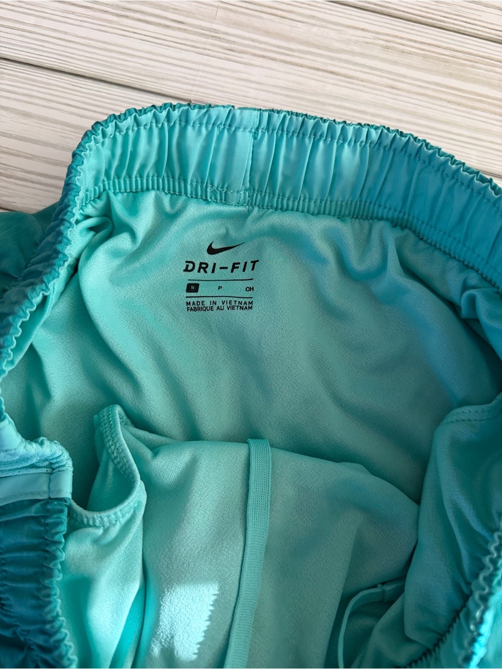 Nike | Women's Tempo Dri-Fit Two-Tone Teal Turquoise Running Shorts - Size S - Picture 4 of 5